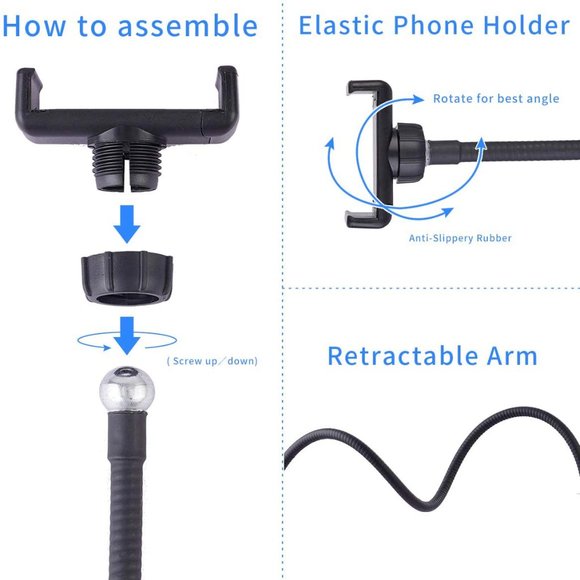 B Land Cell Phone Holder with Selfie Ring Light - Picture 3 of 6